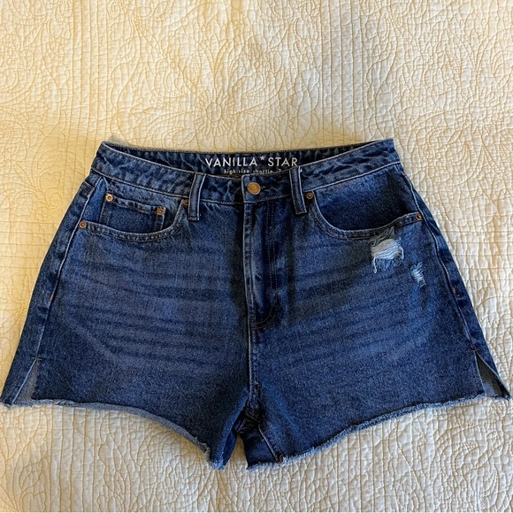 High Rise Denim Shorts - Picture 1 of 4